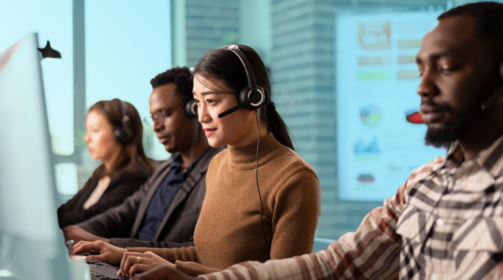 Time de suporte atuando em eventos Uticket