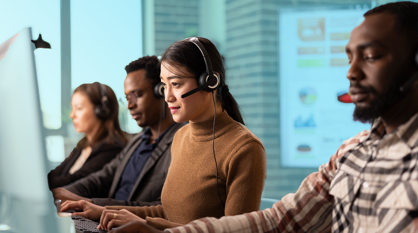 Time de suporte atuando em eventos Uticket